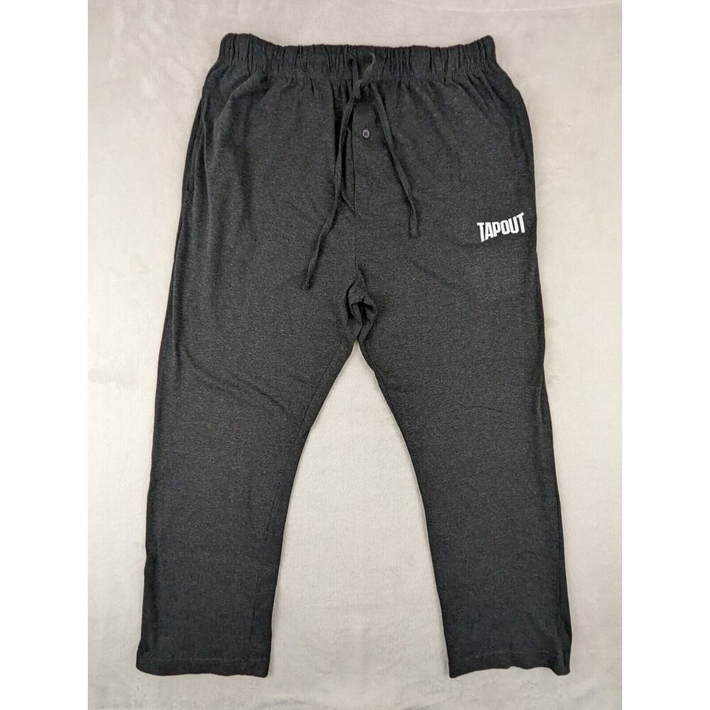 TAPOUT sz XL Pajama Pants dark gray sleep men knit pull on Q6